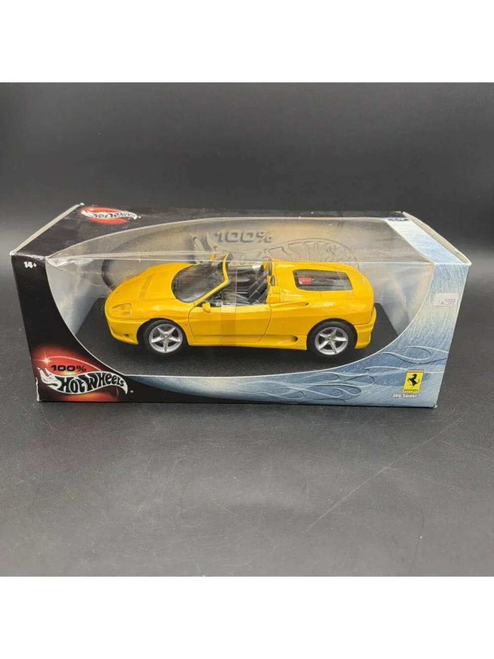 Hot Wheels Ferrari F360 Spider 1:18 Diecast Car - Yellow - New/Sealed